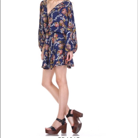 Blue Boho Dress - Picture 3 of 5